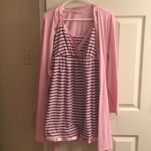 Nursing gown and matching robe